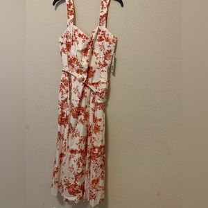 antonio melani white dress with red flowers